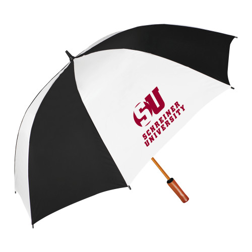  64 Inch Black/White Umbrella - Official Logo