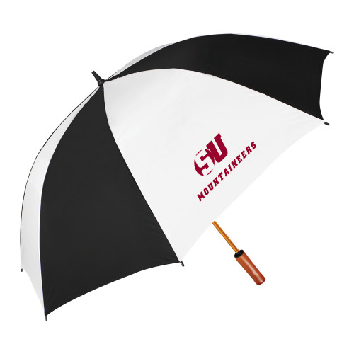  64 Inch Black/White Umbrella - SU Mountaineers