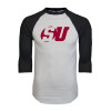 Thumbnail image for  White/Black Raglan Baseball T Shirt