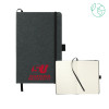 Thumbnail image for  5.5 x 8.5 Black FSC Mix Recycled Leather Bound Journal