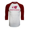 Thumbnail image for  White/Maroon Raglan Baseball T Shirt