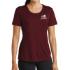 Thumbnail image for  Womens Maroon Performance Short Sleeve Tee