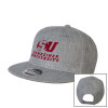 Thumbnail image for  Heather Grey Wool Blend Flat Bill Snapback Hat