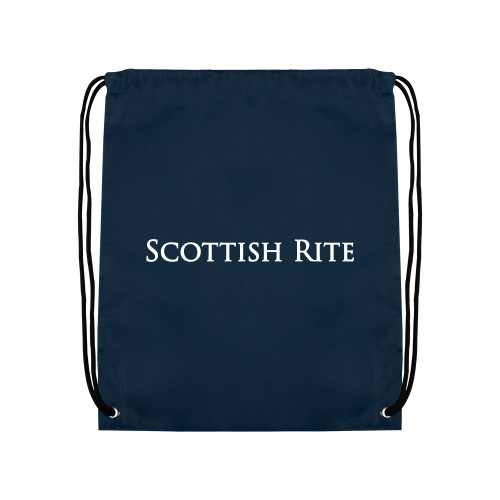 Navy Drawstring Backpack - Scottish Rite Wordmark