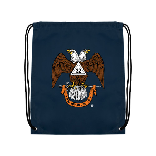  Navy Drawstring Backpack - 32 Spes Mea in Deo