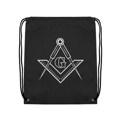  Black Drawstring Backpack - G Compass Logo