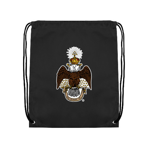  Black Drawstring Backpack - 33 Deus Meumque Jus