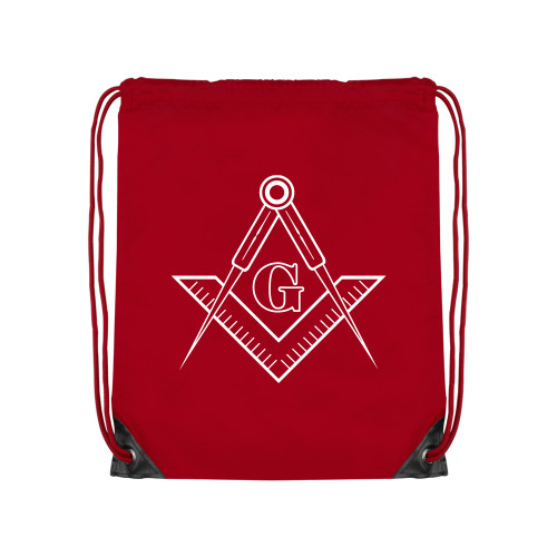  Red Drawstring Backpack - G Compass Logo