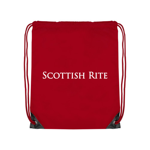  Red Drawstring Backpack - Scottish Rite Wordmark