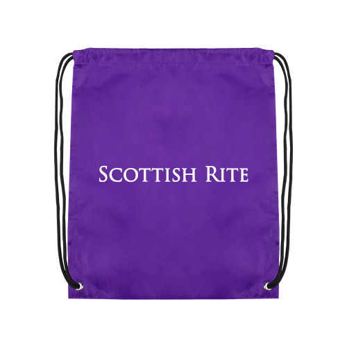  Purple Drawstring Backpack - Scottish Rite Wordmark