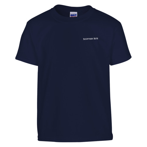  Youth Navy T Shirt - Scottish Rite Wordmark