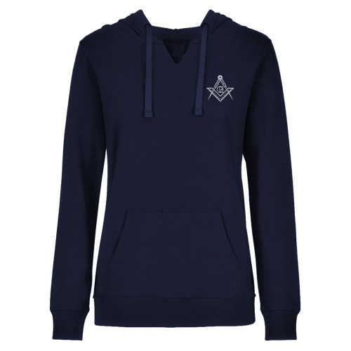  Womens Plus Navy Hoodie - G Compass Logo