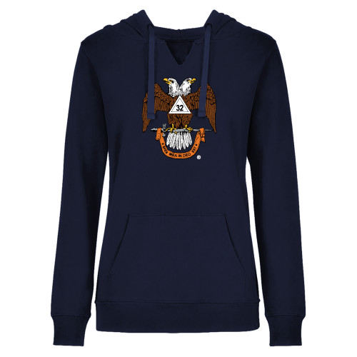  Womens Plus Navy Hoodie - 32 Spes Mea in Deo