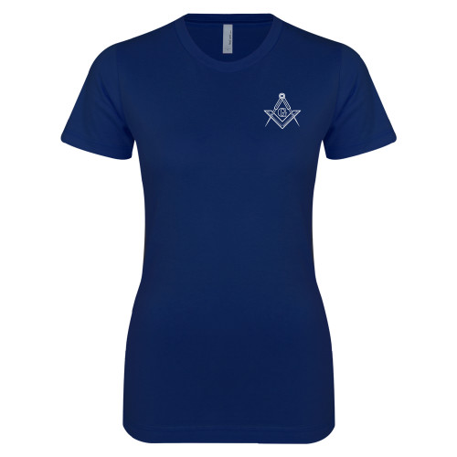  Next Level Womens Navy Boyfriend Tee - G Compass Logo