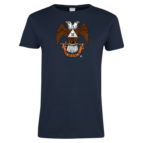 Womens Short Sleeve Navy Tee - 32 Spes Mea in Deo
