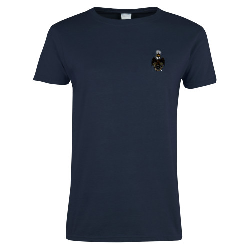  Womens Short Sleeve Navy Tee - 33 Deus Meumque Jus