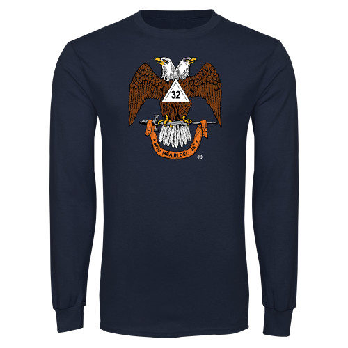  Navy Long Sleeve T Shirt - 32 Spes Mea in Deo