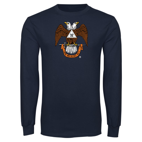  Navy Long Sleeve T Shirt - 32 Spes Mea in Deo