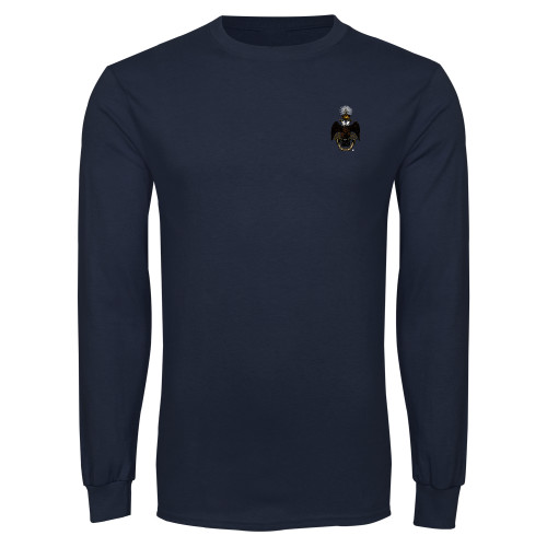  Navy Long Sleeve T Shirt - 33 Deus Meumque Jus