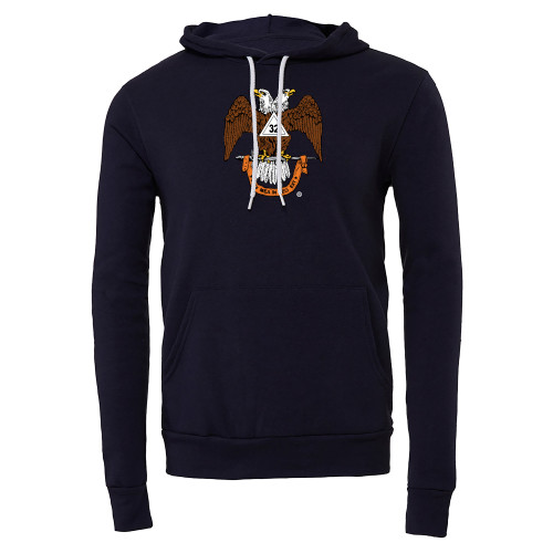  Bella + Canvas Navy Fleece Hood - 32 Spes Mea in Deo
