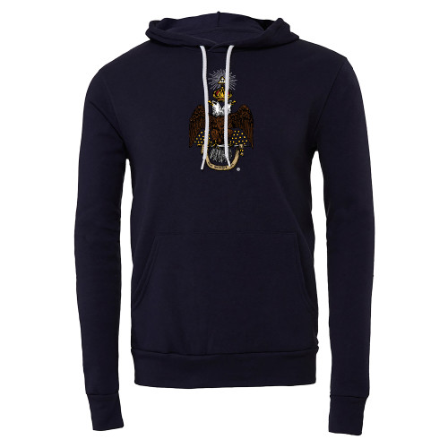  Bella + Canvas Navy Fleece Hood - 33 Deus Meumque Jus