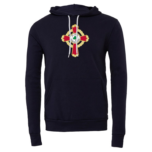 Bella + Canvas Navy Fleece Hood - Court of Honour