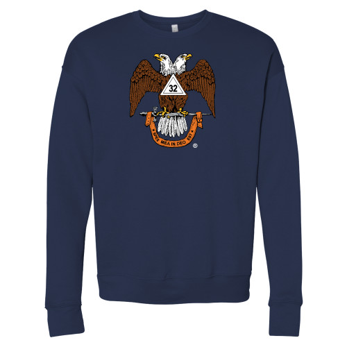  Bella + Canvas Navy Fleece Crew - 32 Spes Mea in Deo