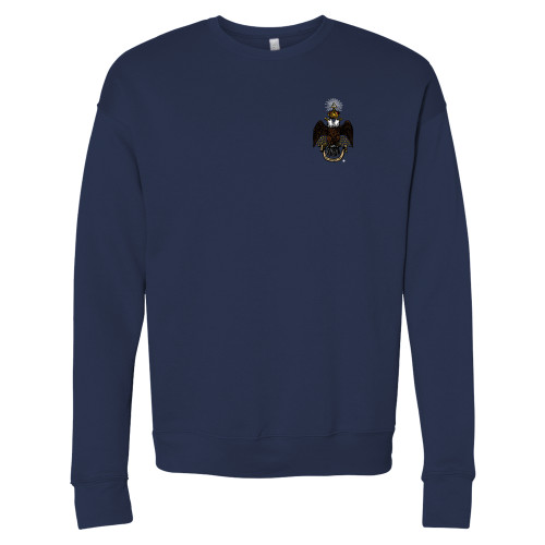  Bella + Canvas Navy Fleece Crew - 33 Deus Meumque Jus