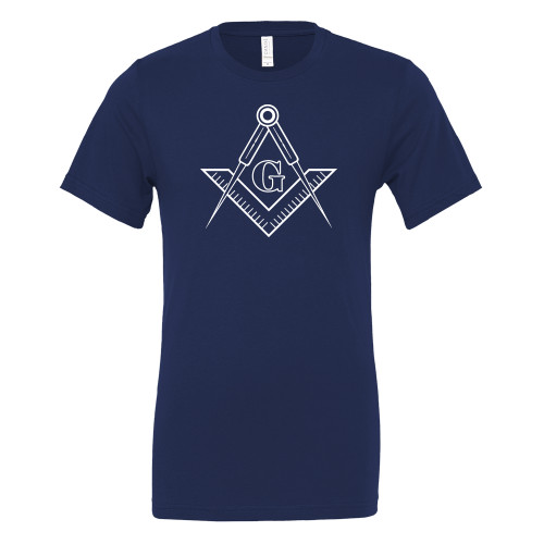  Bella + Canvas Navy Jersey Cotton T Shirt - G Compass Logo