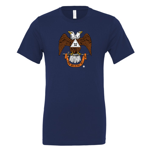 Bella + Canvas Navy Jersey Cotton T Shirt - 32 Spes Mea in Deo