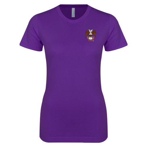 Next Level Womens Purple Boyfriend Tee - 32 Spes Mea in Deo