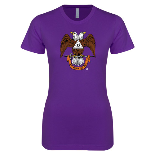  Next Level Womens Purple Boyfriend Tee - 32 Spes Mea in Deo