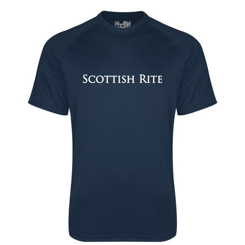  Under Armour Navy Tech Tee - Scottish Rite Wordmark