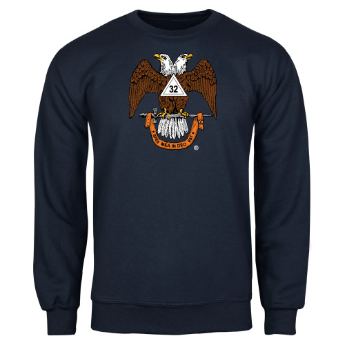  Navy Fleece Crew - 32 Spes Mea in Deo