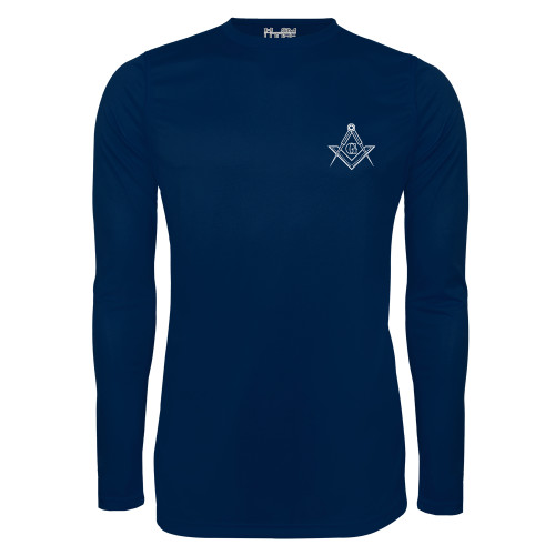  Under Armour Navy Long Sleeve Tech Tee - G Compass Logo