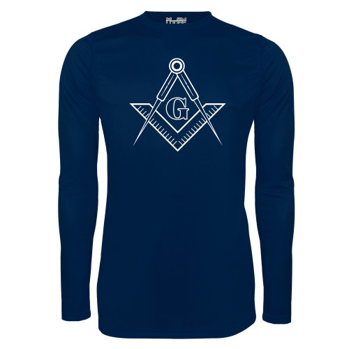  Under Armour Navy Long Sleeve Tech Tee - G Compass Logo