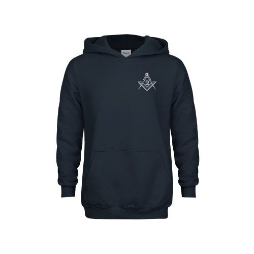  Youth Navy Fleece Hoodie - G Compass Logo