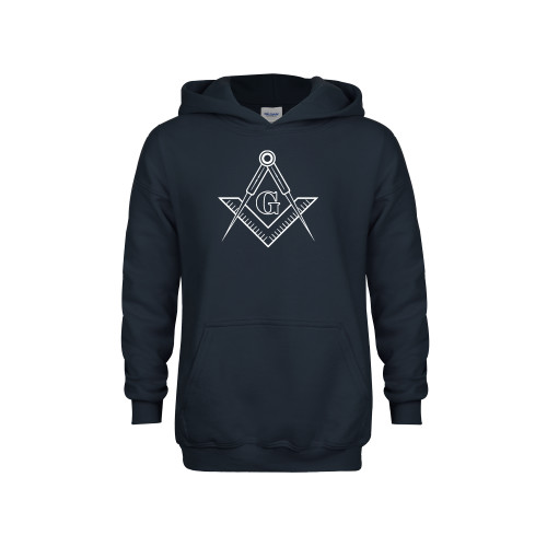  Youth Navy Fleece Hoodie - G Compass Logo