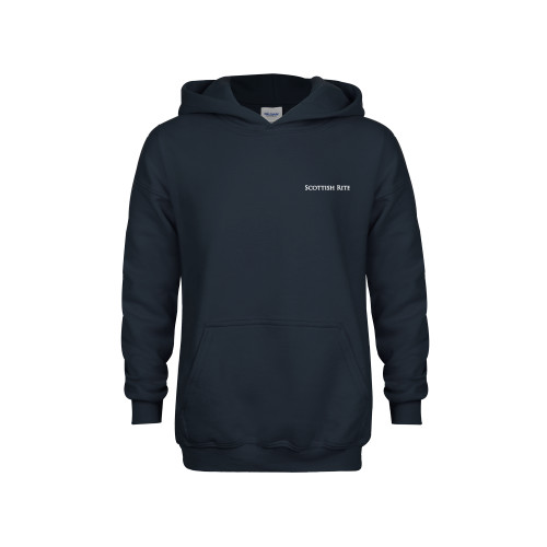  Youth Navy Fleece Hoodie - Scottish Rite Wordmark