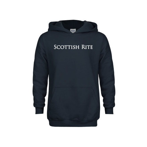  Youth Navy Fleece Hoodie - Scottish Rite Wordmark
