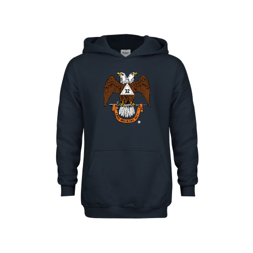  Youth Navy Fleece Hoodie - 32 Spes Mea in Deo