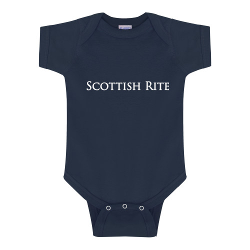  Navy Infant Onesie - Scottish Rite Wordmark