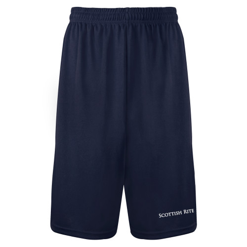  Navy Performance Classic 9 Inch Short - Scottish Rite Wordmark