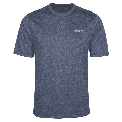  Navy Heather Performance Contender Tee - Scottish Rite Wordmark
