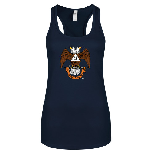  Next Level Womens Navy Racerback Tank  - 32 Spes Mea in Deo