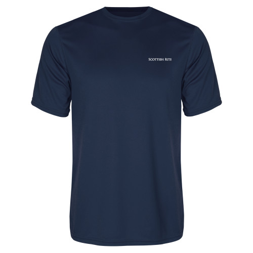  Navy Performance Tee - Scottish Rite Wordmark