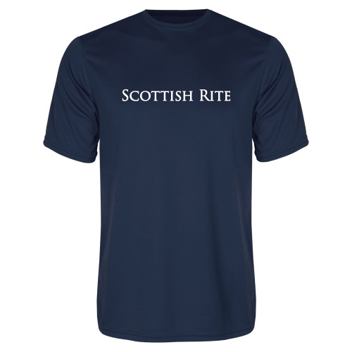  Navy Performance Tee - Scottish Rite Wordmark