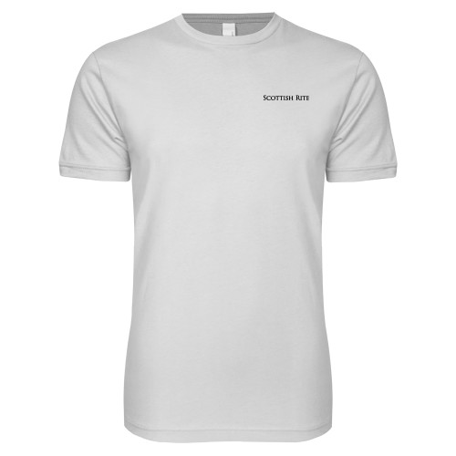  Next Level White SoftStyle T Shirt - Scottish Rite Wordmark