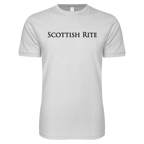  Next Level White SoftStyle T Shirt - Scottish Rite Wordmark