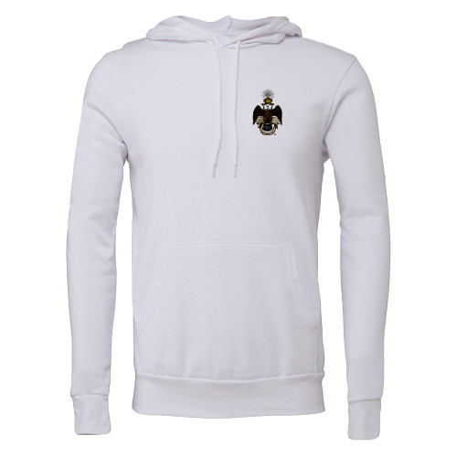  Bella + Canvas White Fleece Hood - 33 Deus Meumque Jus